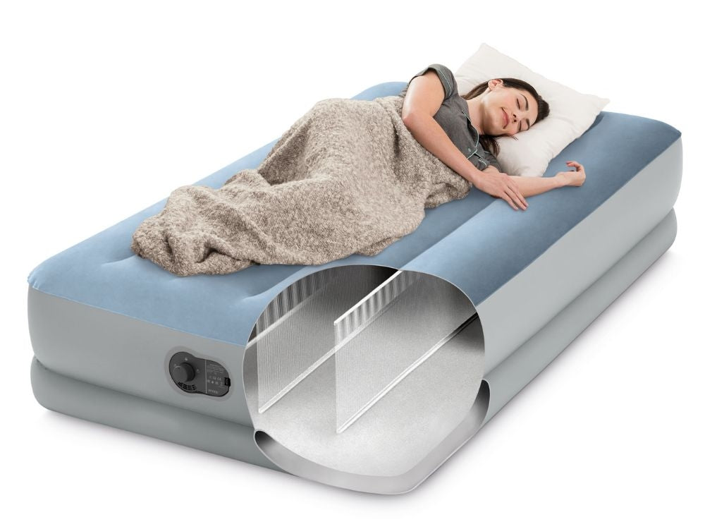 Single Air Mattress 191x99x36 cm with USB Pump