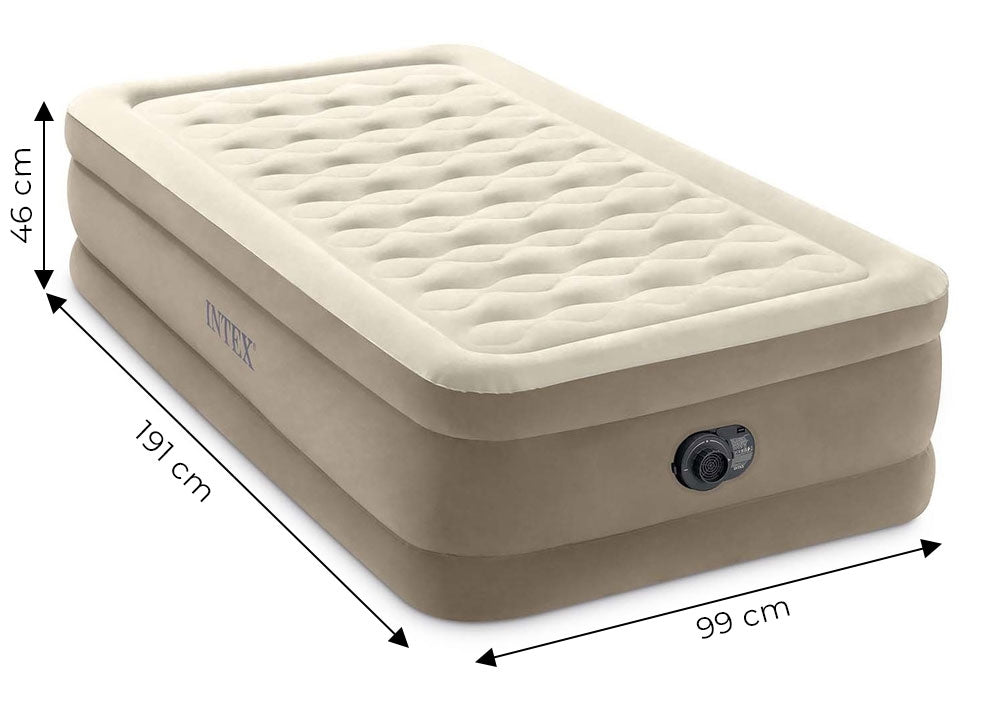 Single Air Mattress 191x99x46 cm with Electric Pump