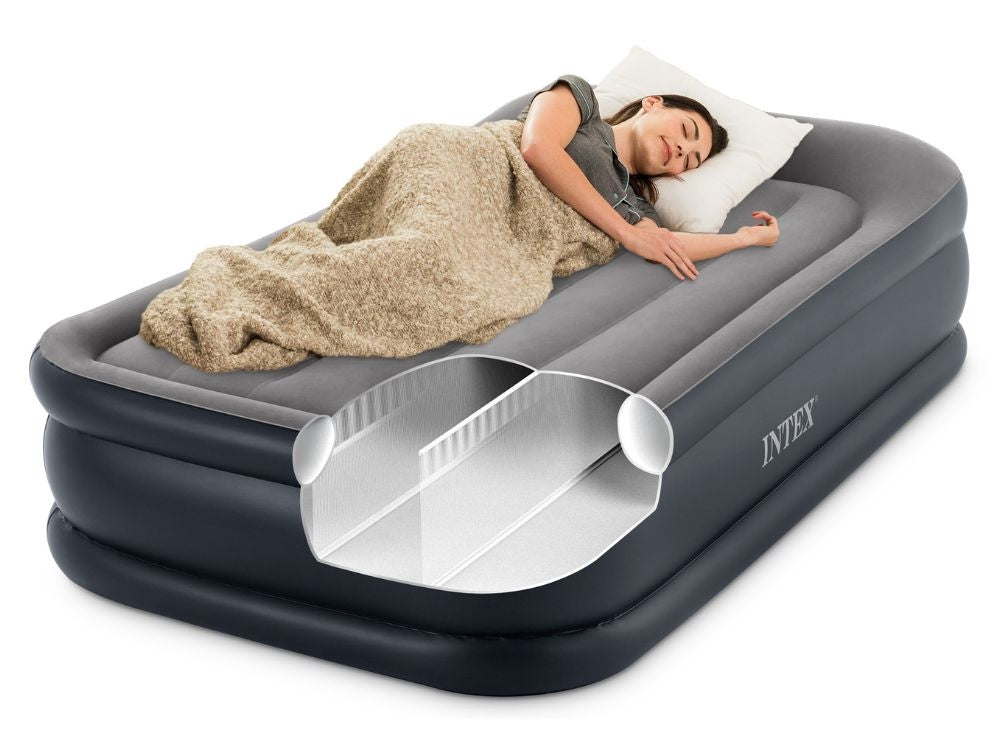 Single Air Mattress with Built-In Pump, 191x99x42 cm