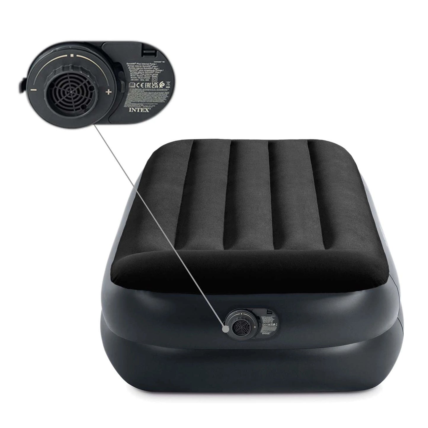 Single Air Mattress with Built-in Pump, 191x99x42 cm