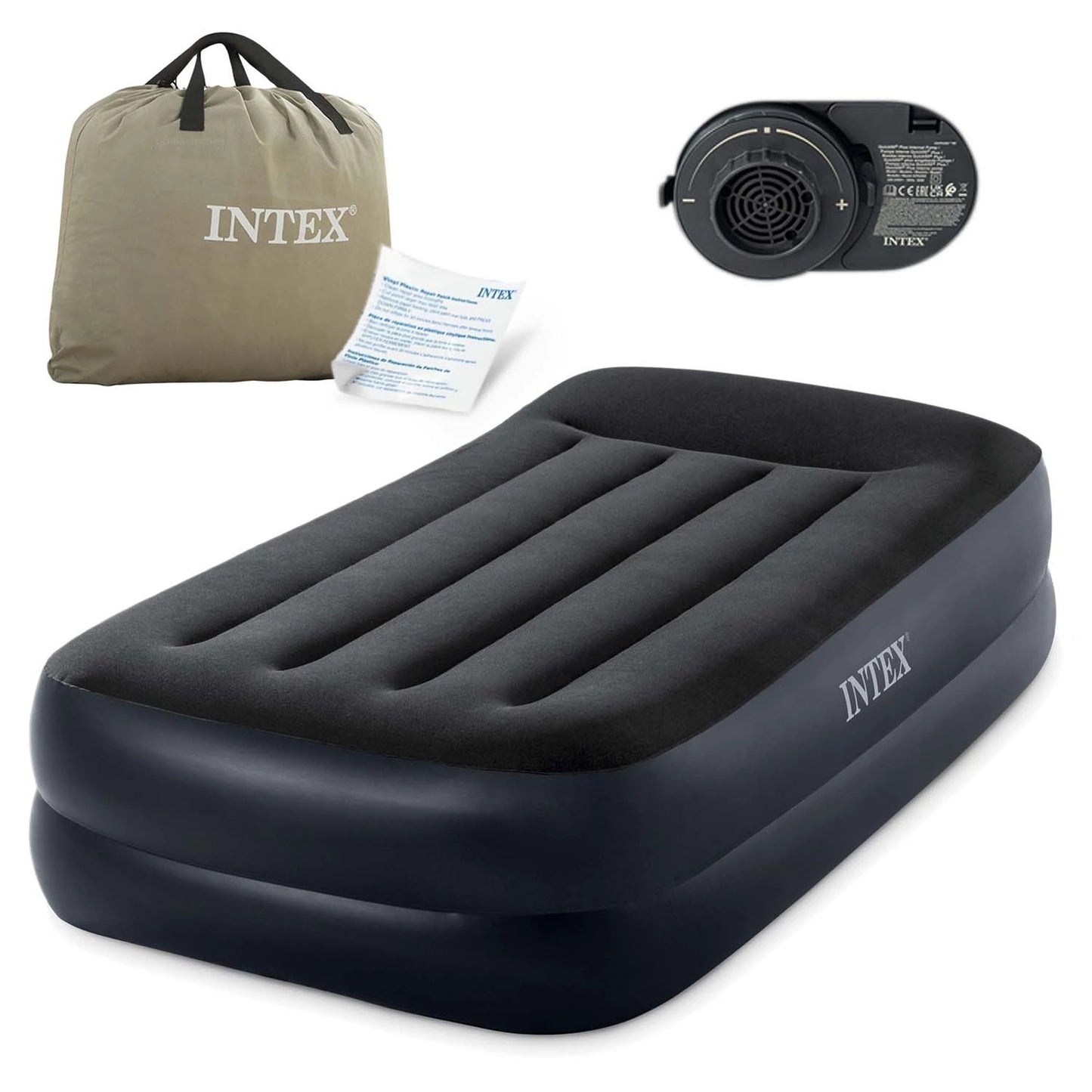 Single Air Mattress with Built-in Pump, 191x99x42 cm