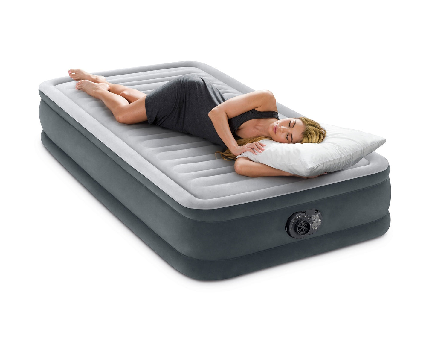 Single Air Mattress with Pump, 191x99cm, 1-Person