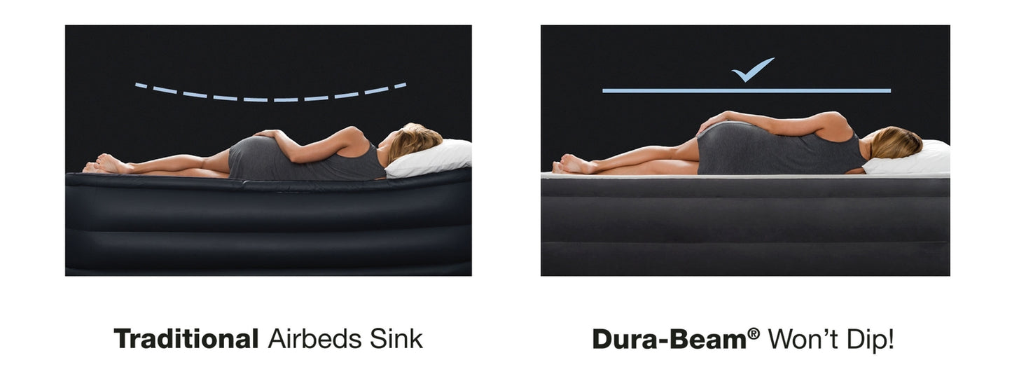 Single Air Mattress with Pump, 191x99 cm