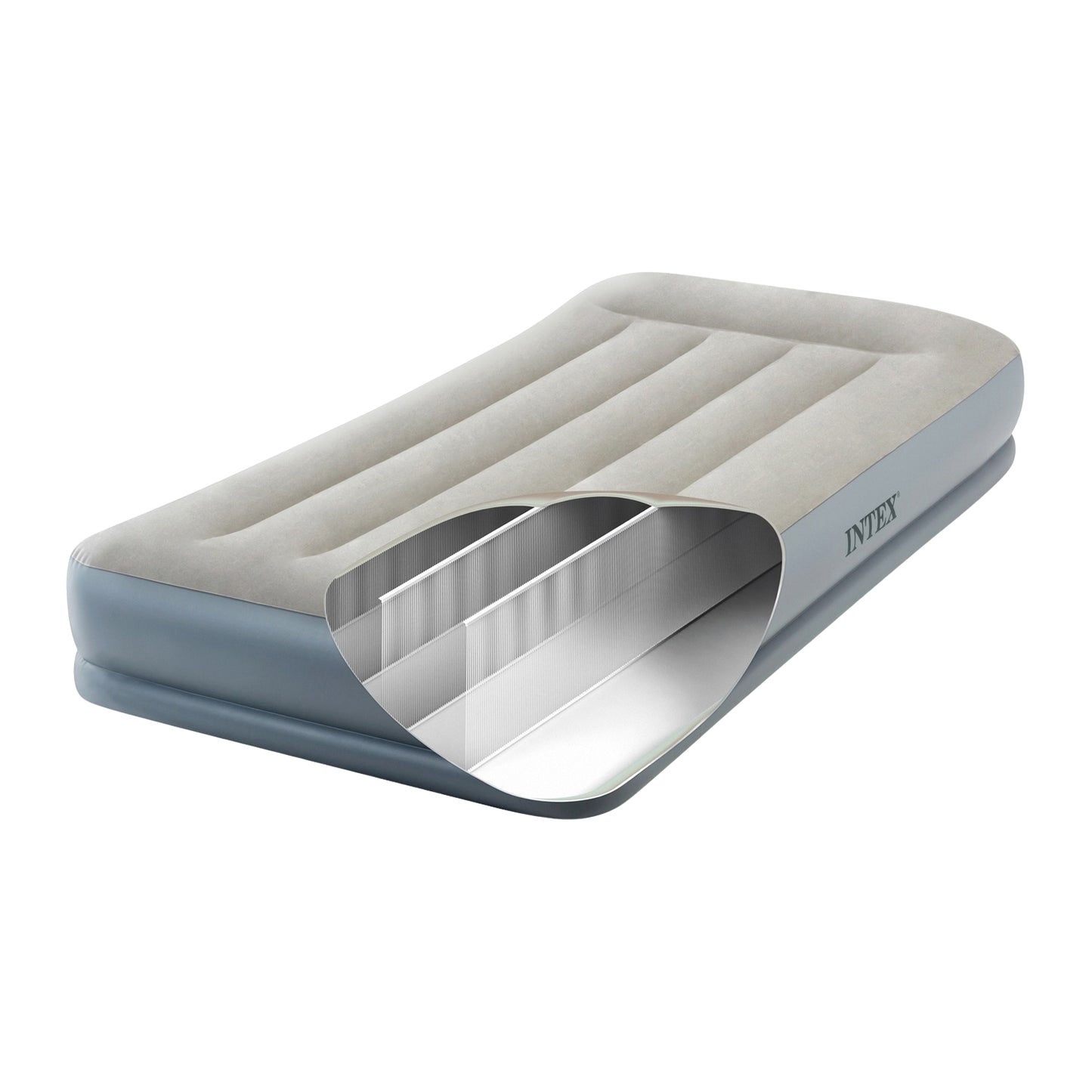 Single Air Mattress with Pump, 191x99 cm