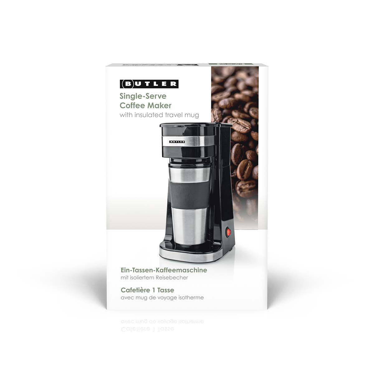 Single-Serve Coffee Maker, 0.4L, 750W, Auto Shut-Off, Black
