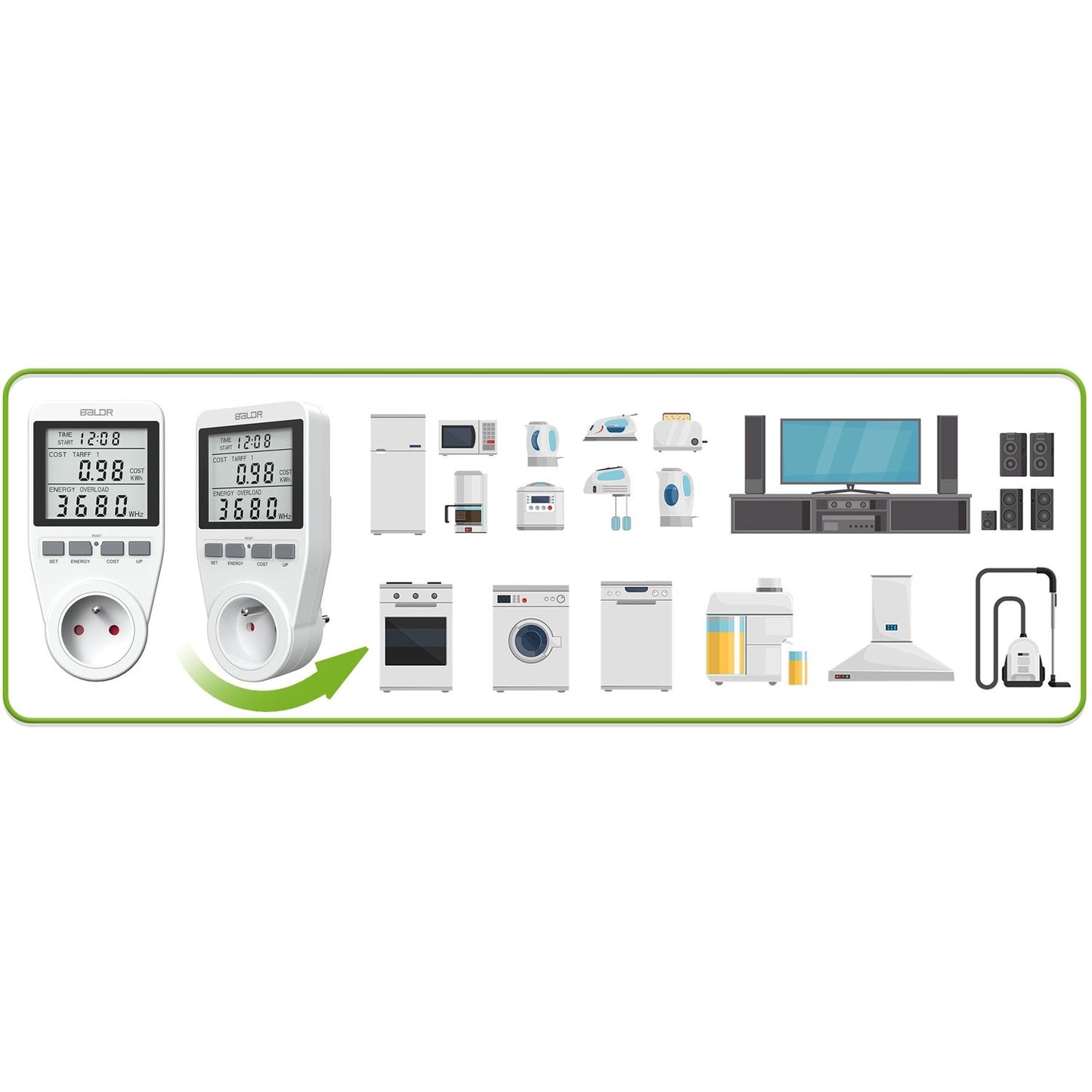Single-phase electricity meter Berdsen BD-990 White