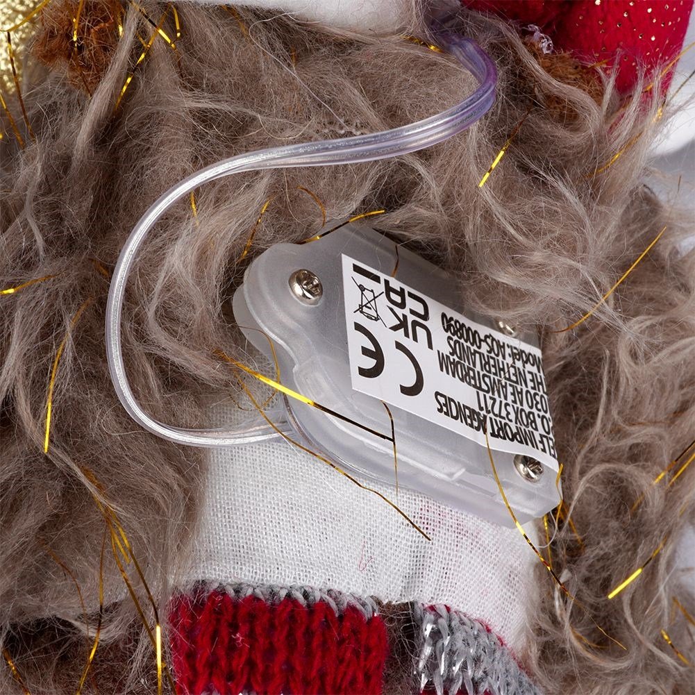 Sitting angel with star and LED lighting - Christmas decoration