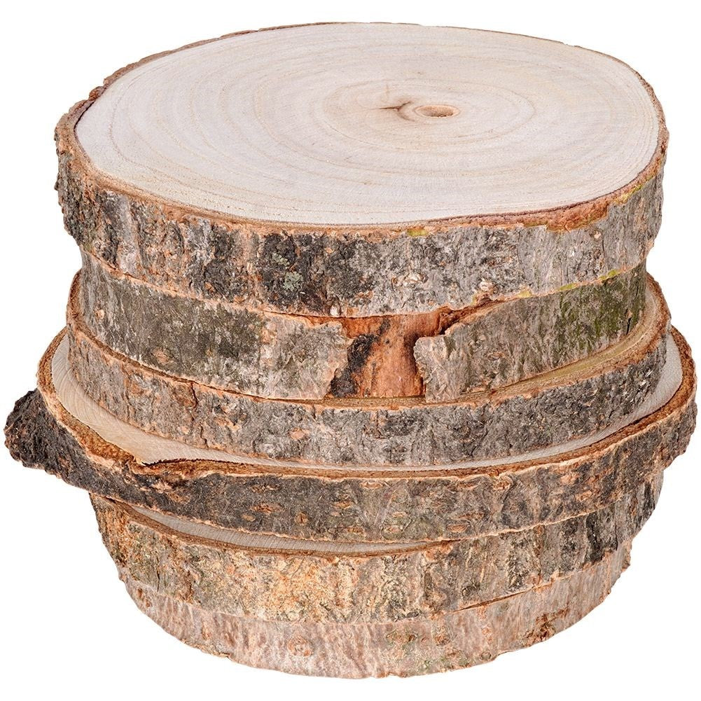 Six drink coasters in natural paulownia wood