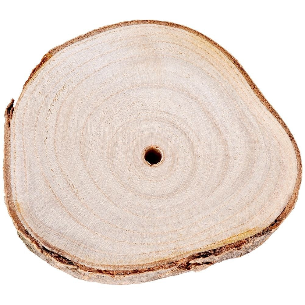 Six drink coasters in natural paulownia wood