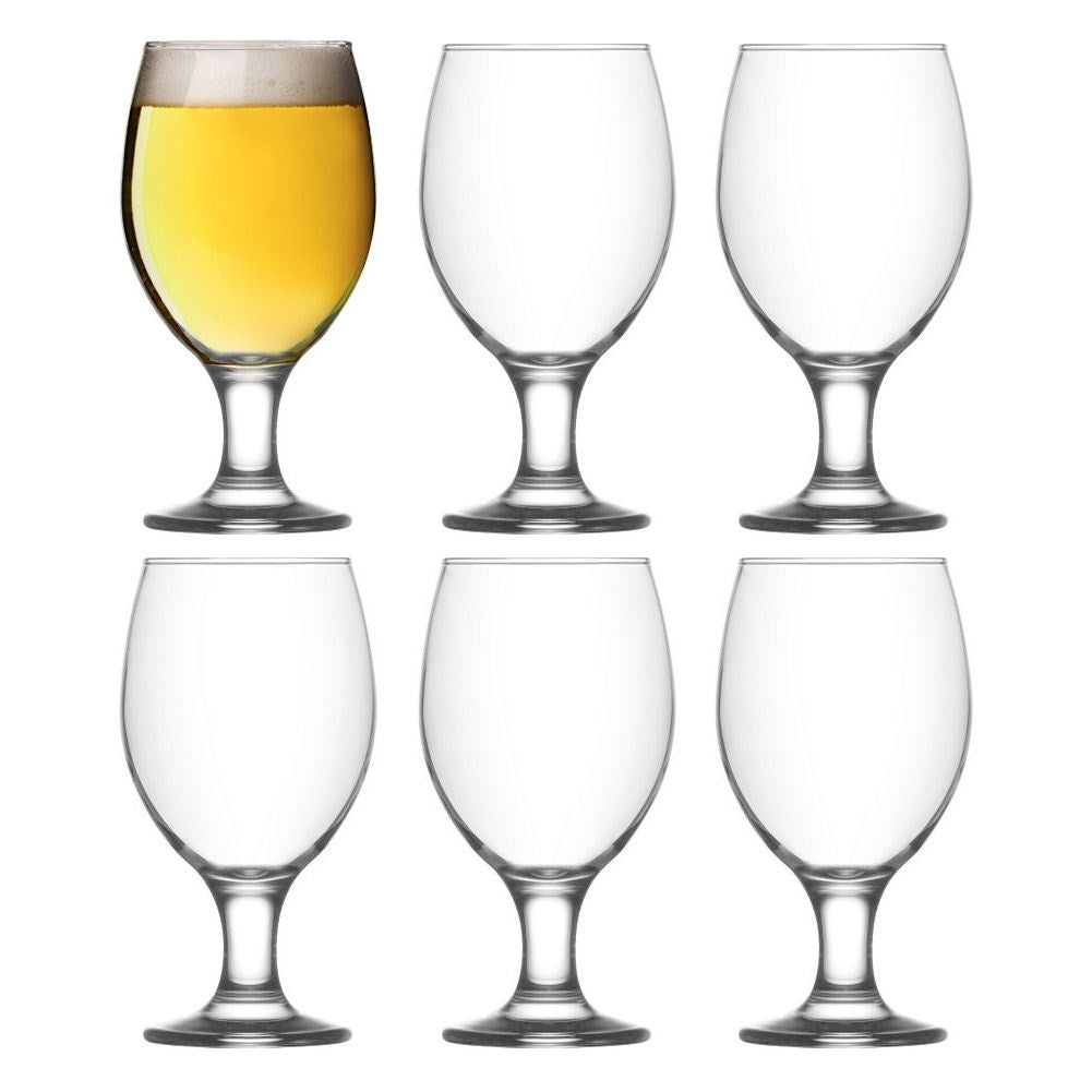 Six elegant glasses for beer and cocktails, dishwasher safe