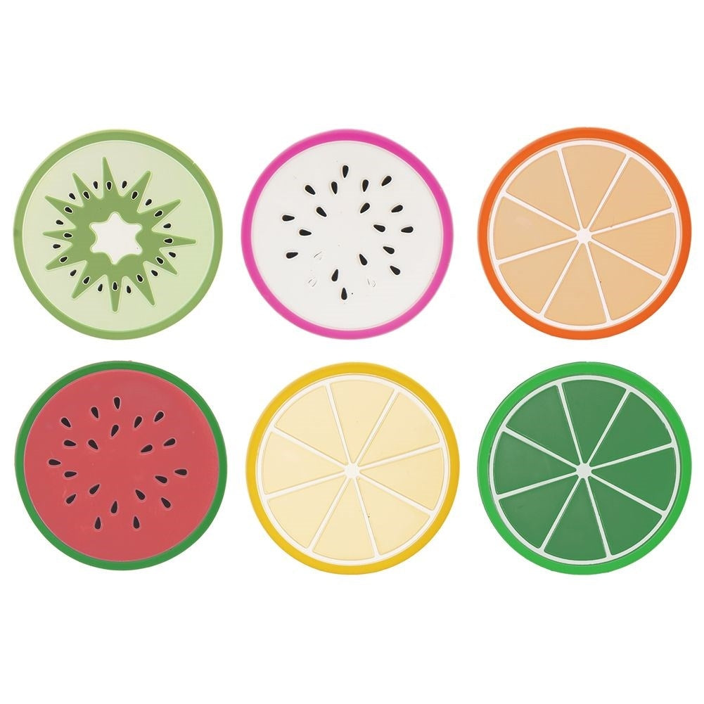 Six fruity coasters – protect the table against scratches and damage