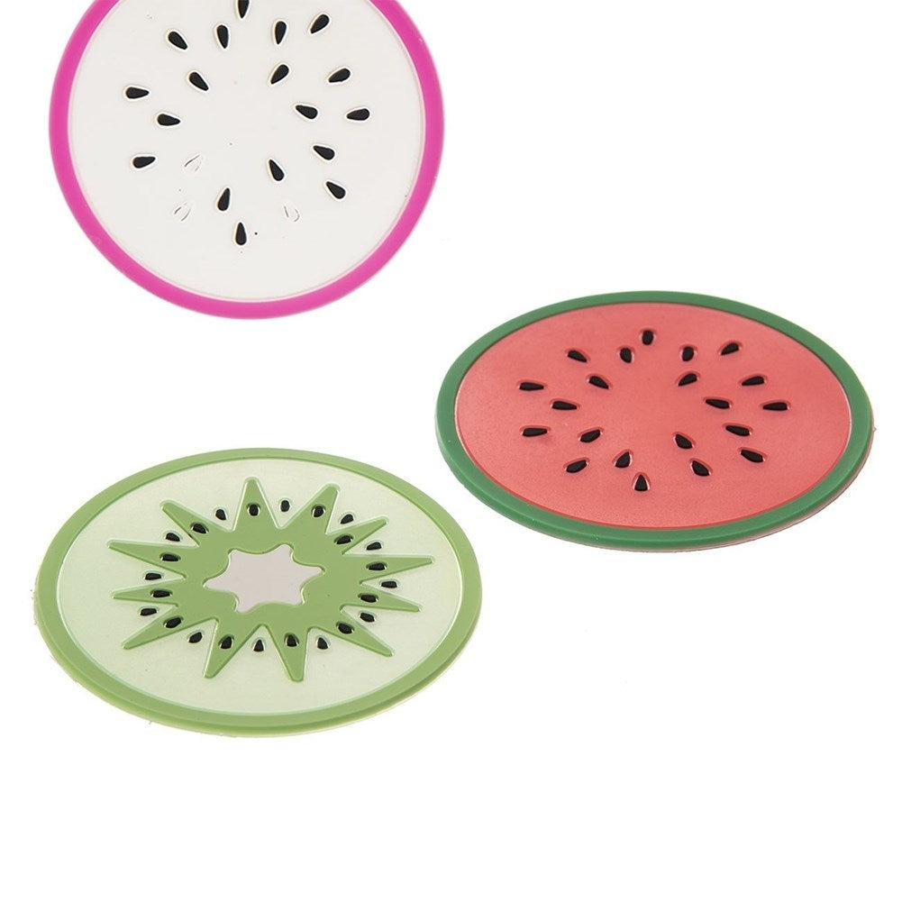 Six fruity coasters – protect the table against scratches and damage