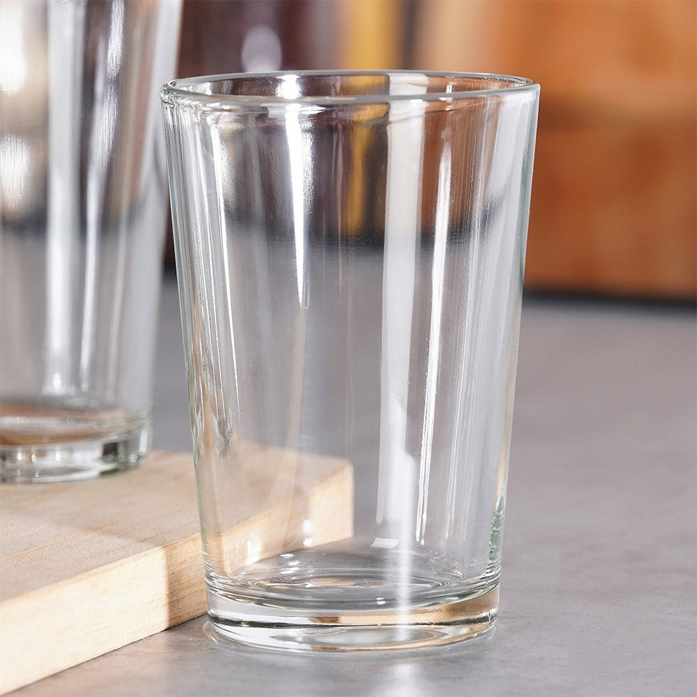 Six glasses 200 ml: Thick, clear glass for drinks