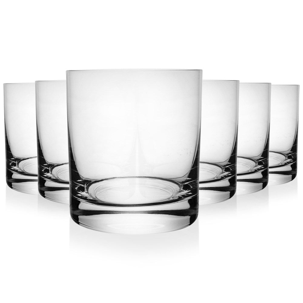 Six glasses 300 ml: Thick, clear glass for drinks