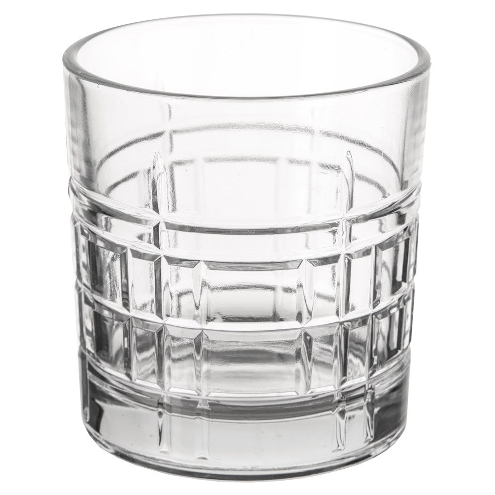 Six glasses 300 ml in thick, clear glass for all drinks