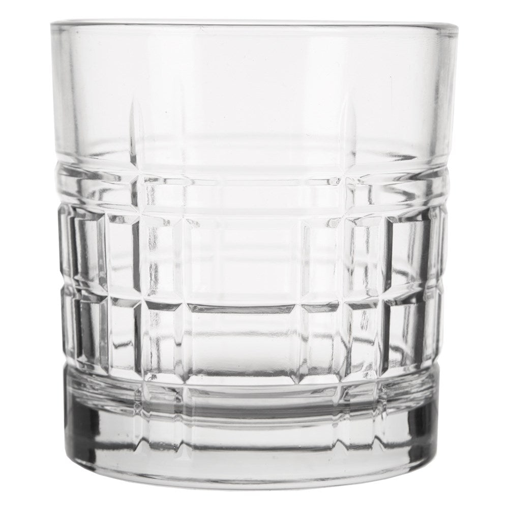 Six glasses 300 ml in thick, clear glass for all drinks