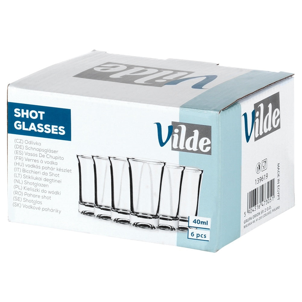 Six glasses for vodka, liqueur or shots - dishwasher safe
