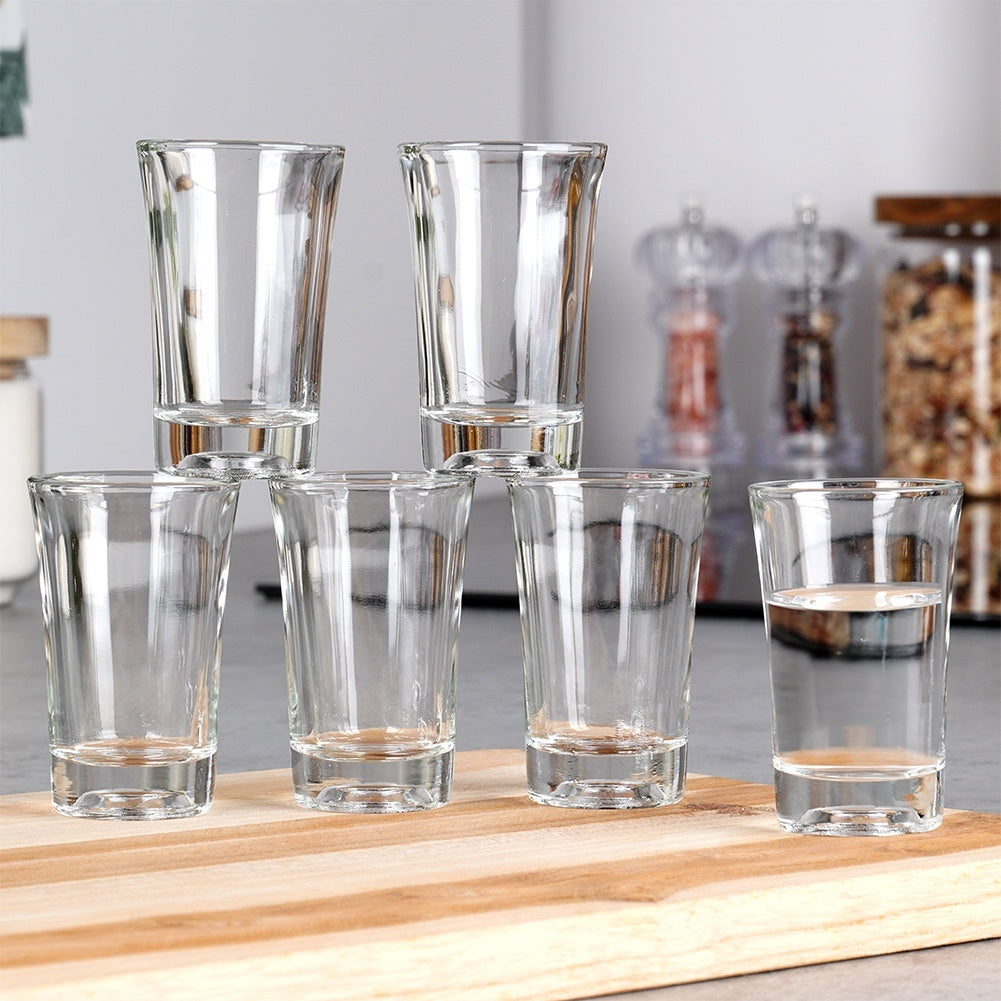 Six glasses for vodka, liqueur or shots - dishwasher safe