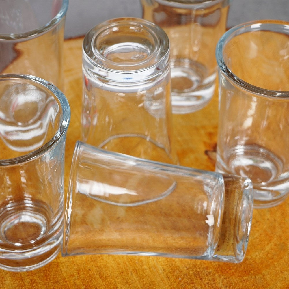 Six glasses for vodka, liqueurs or shots - Dishwasher safe