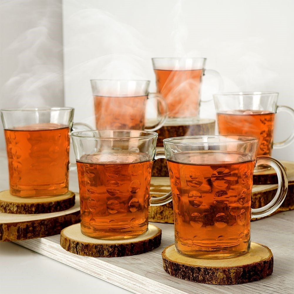Six glasses with handles - Perfect for coffee and tea
