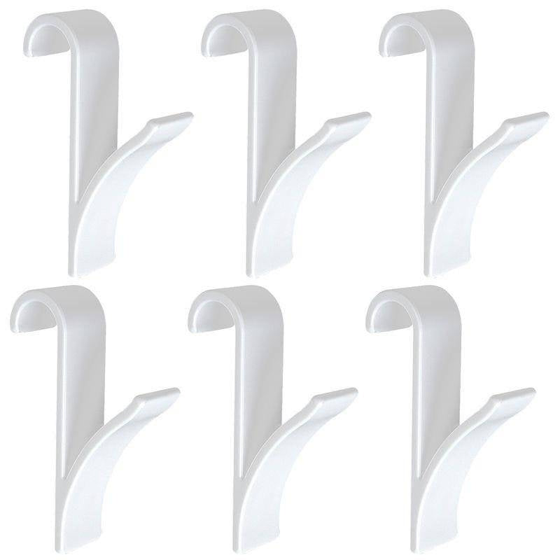 Six hooks for towels and clothes on radiators