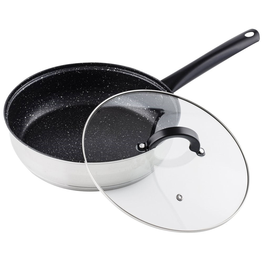 Six-piece kitchen set in stainless steel for all stoves and dishwashers
