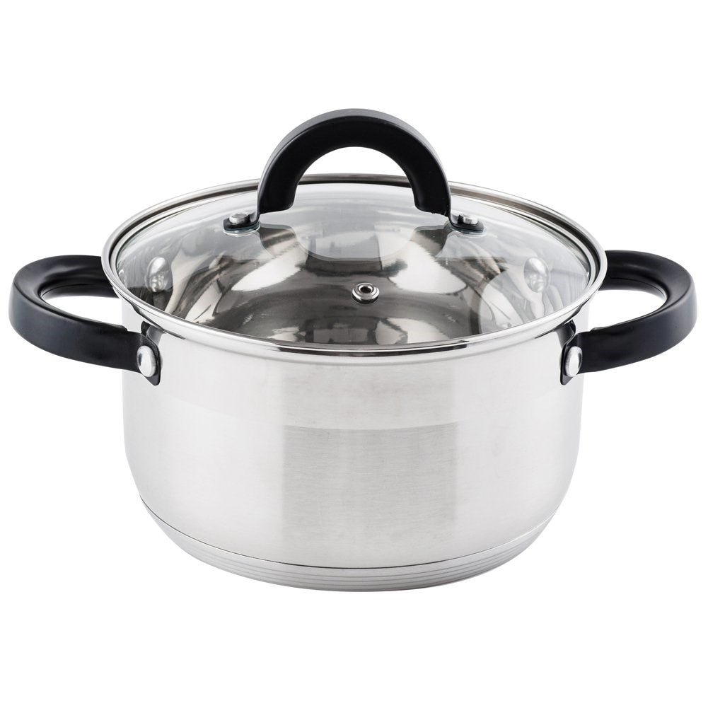 Six-piece kitchen set in stainless steel for all stoves and dishwashers