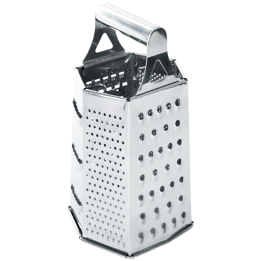 Six-sided Stainless Steel Grater for Vegetables, Fruit & Cheese