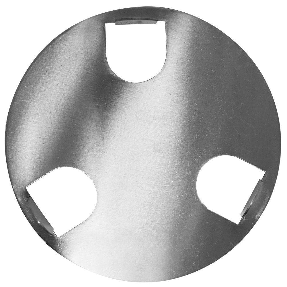 Six stainless steel coasters with protective foam