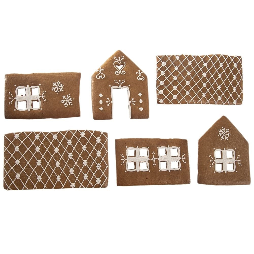 Six stainless steel gingerbread molds for 3D gingerbread houses