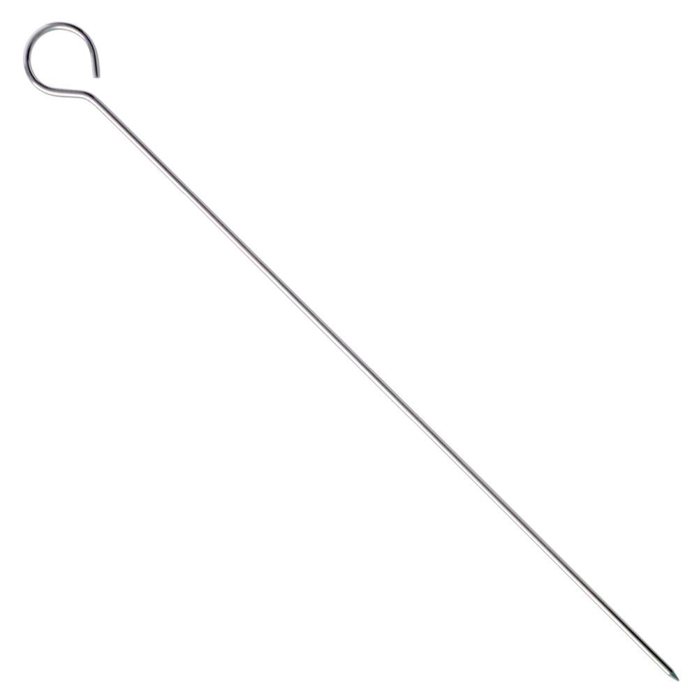 Six stainless steel skewers for grilling and oven baking