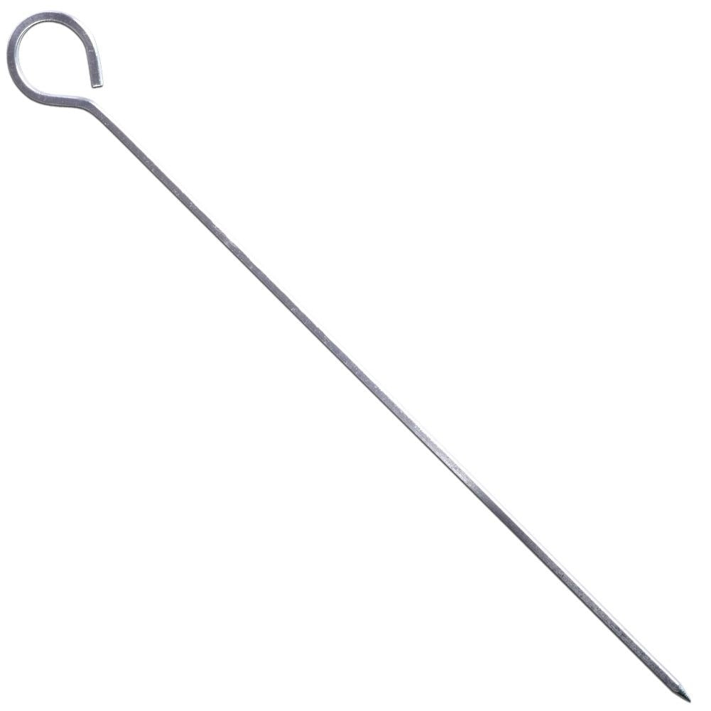 Six stainless steel skewers for vegetables and meat, perfect for the grill