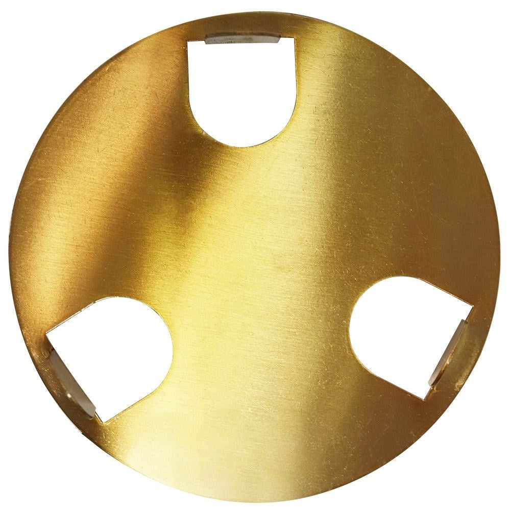 Six stylish coasters in gold-colored stainless steel with a protective layer