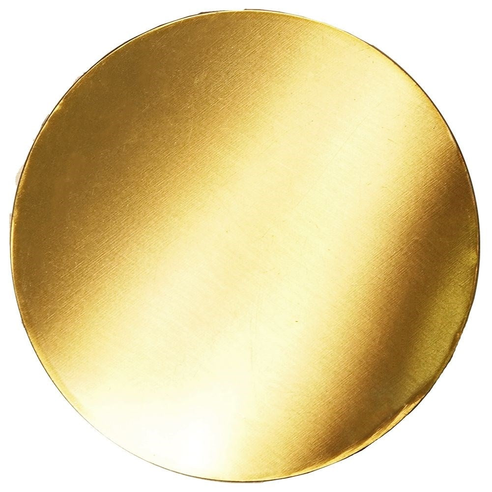 Six stylish coasters in gold-colored stainless steel with a protective layer