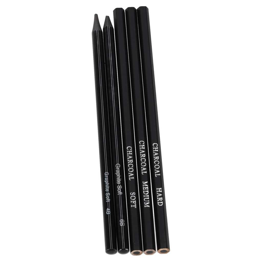 Sketching Art Set – 54-Piece Pencil & Charcoal Kit