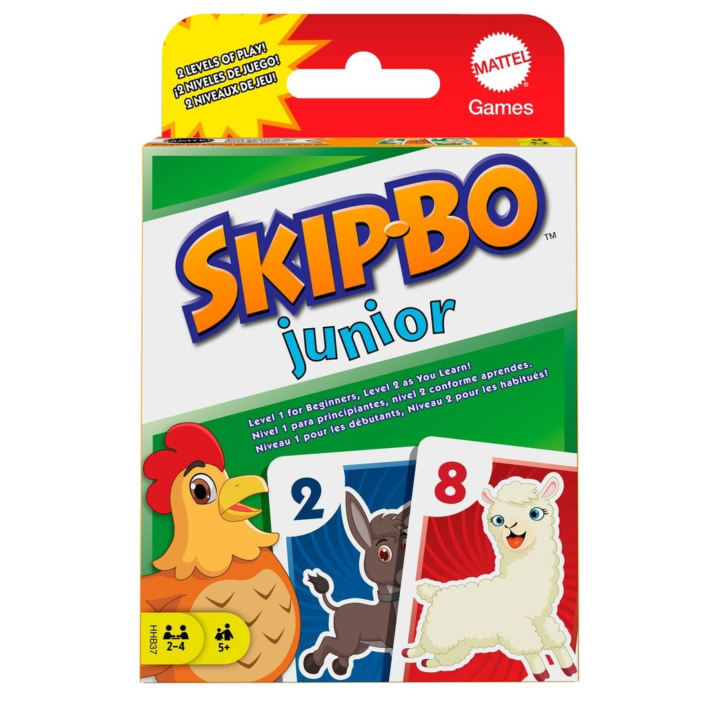 Skip-Bo Junior Card Game for Kids, Ages 5+, 2-4 Players