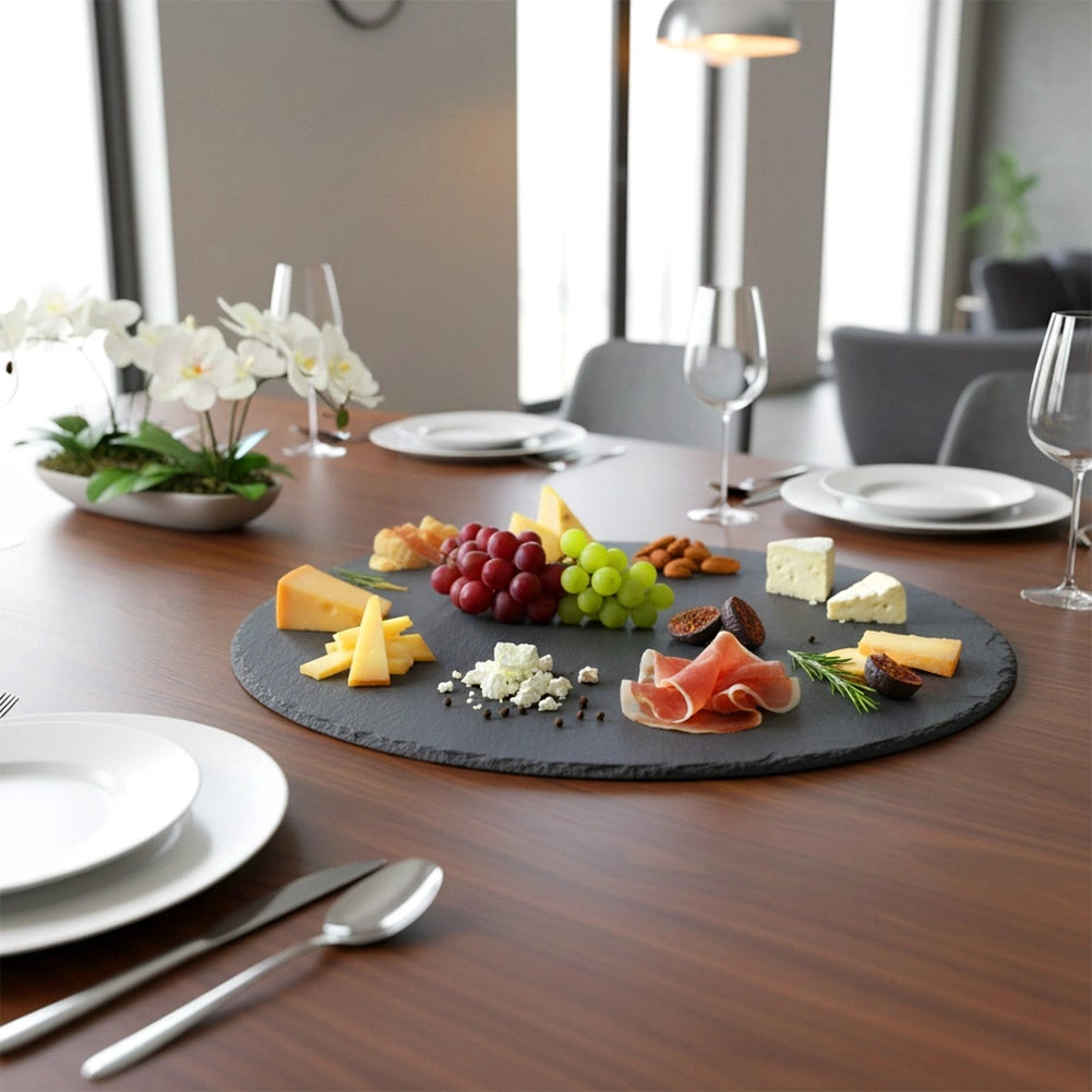 Slate Stone Serving Tray, Round 30 cm