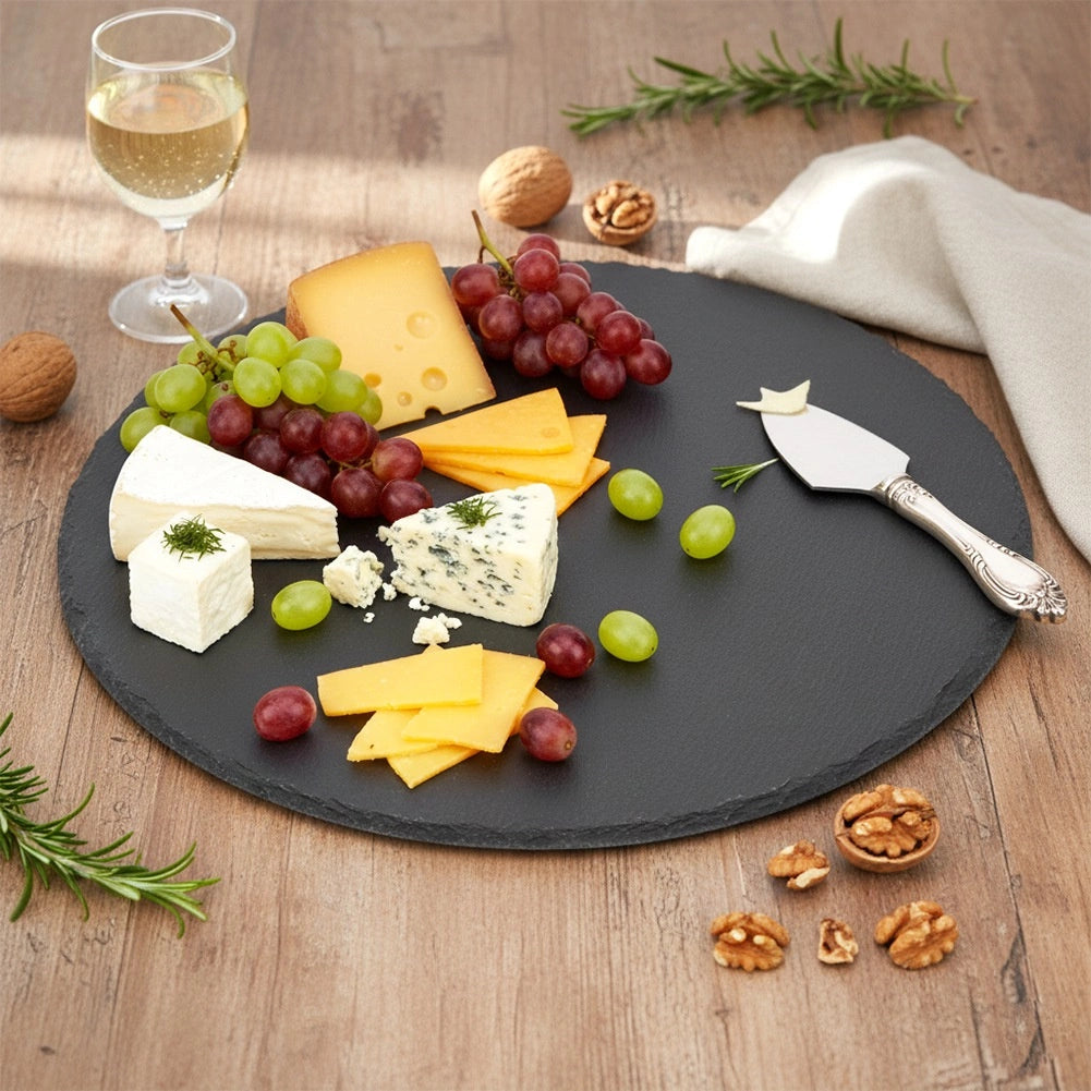 Slate Stone Serving Tray, Round 30 cm