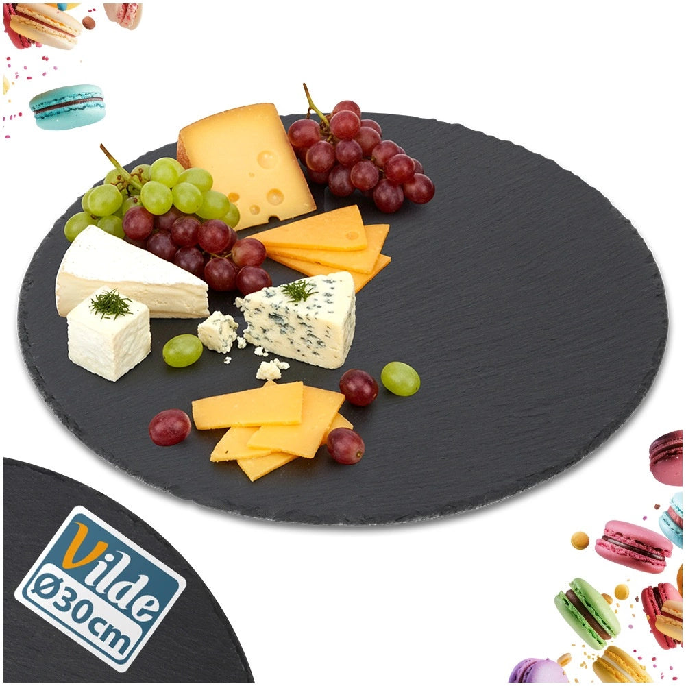 Slate Stone Serving Tray, Round 30 cm