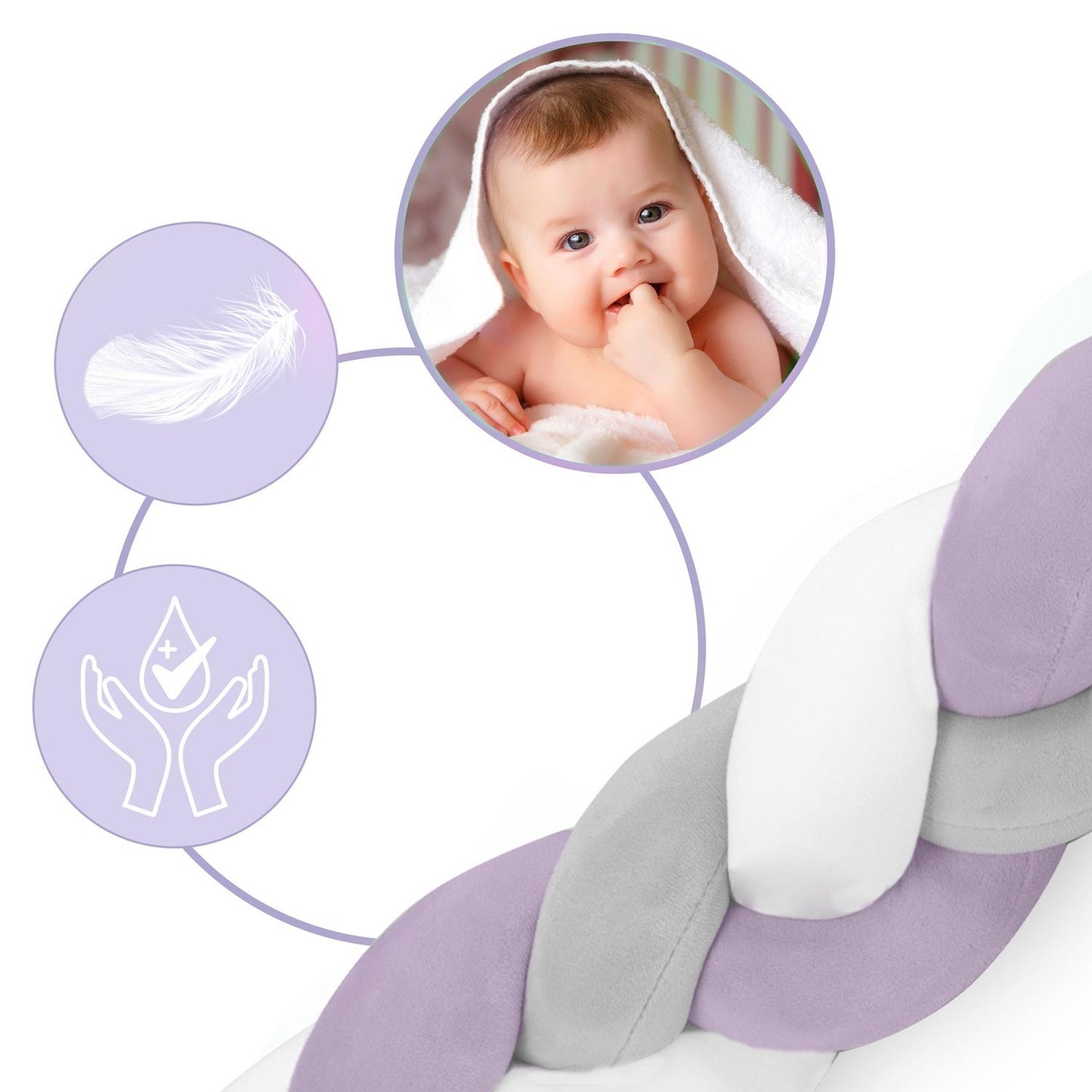 Slat protection Ricokids 3m - Purple/Grey