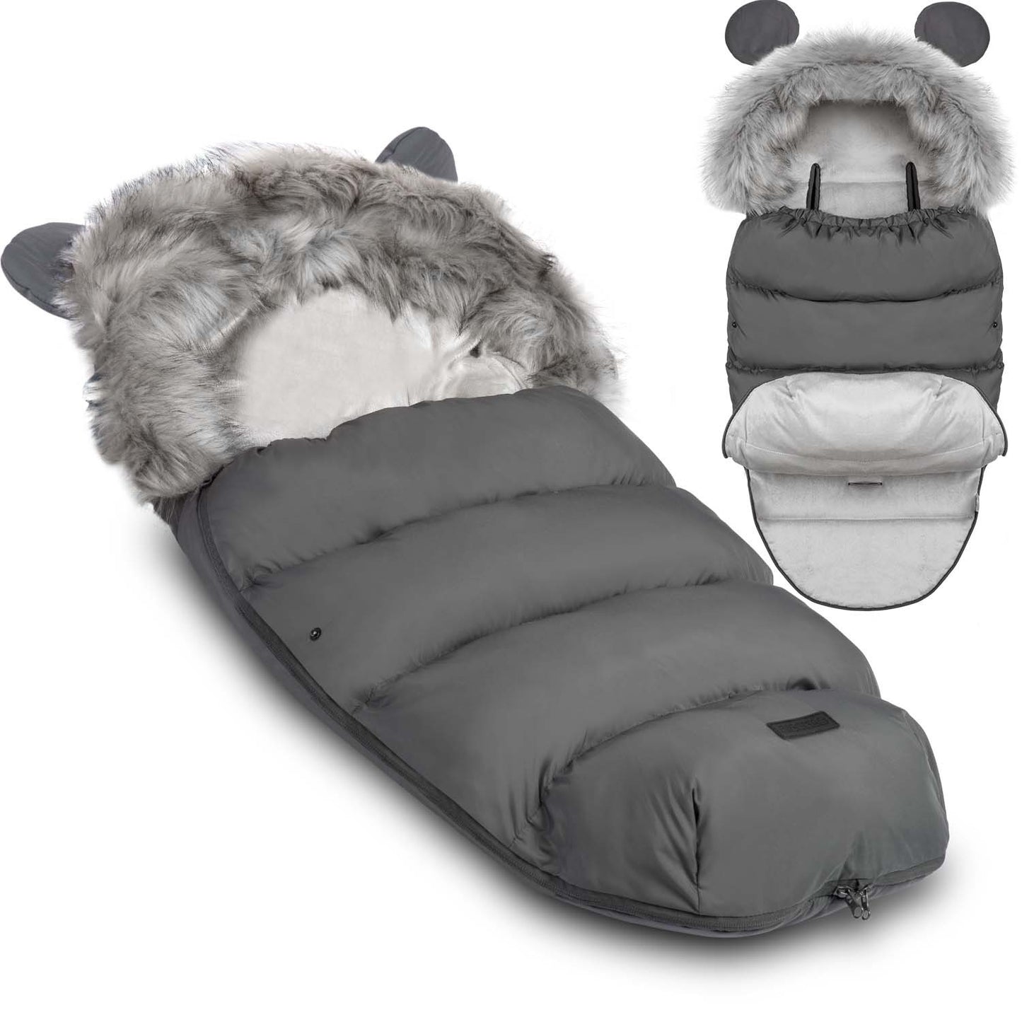 Sleeping bag for pram and sled Elmi Ricokids - dark grey