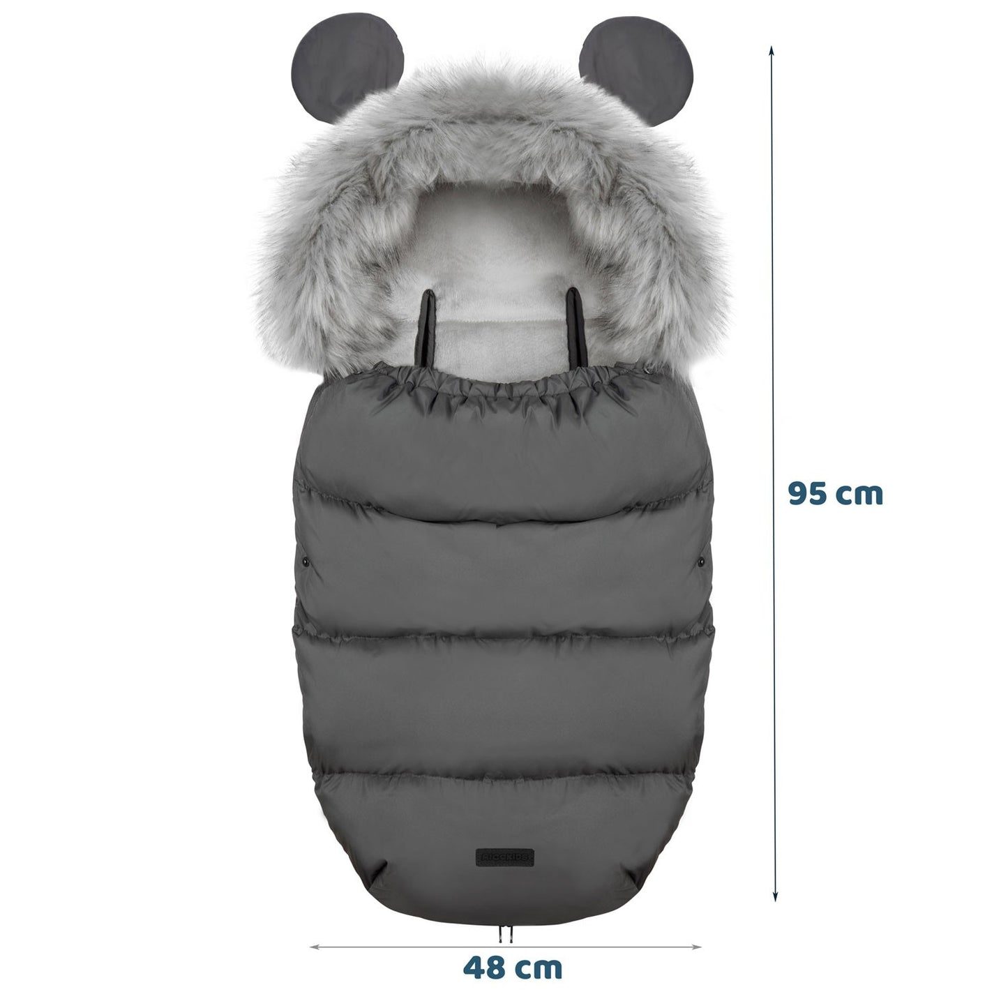 Sleeping bag for pram and sled Elmi Ricokids - dark grey
