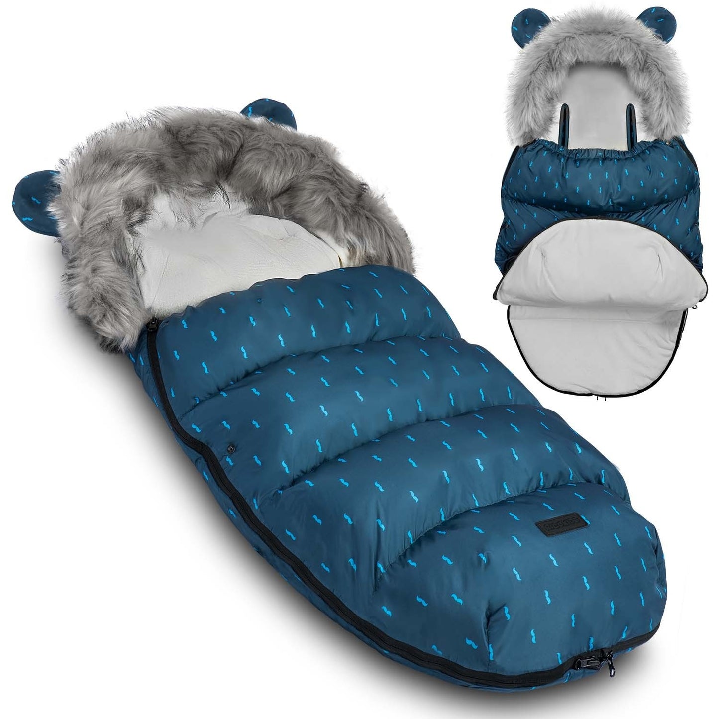 Sleeping bag for pram and sled Elmi Ricokids - navy blue