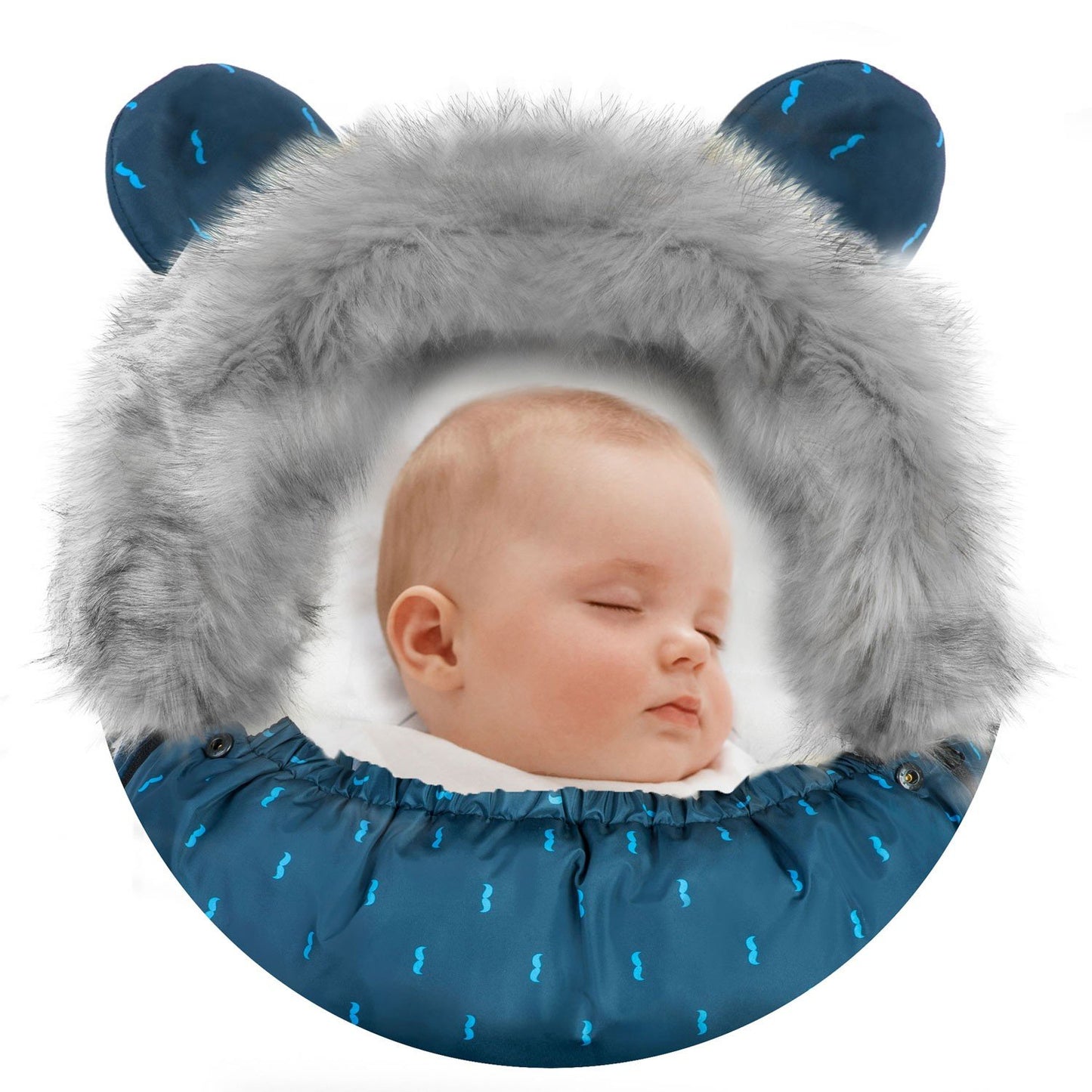 Sleeping bag for pram and sled Elmi Ricokids - navy blue