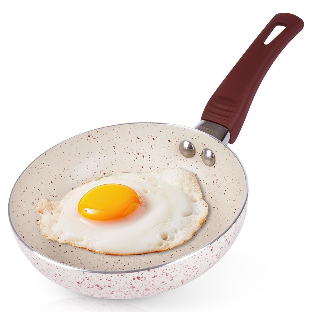 Small 14 cm frying pan with triple layer granite coating