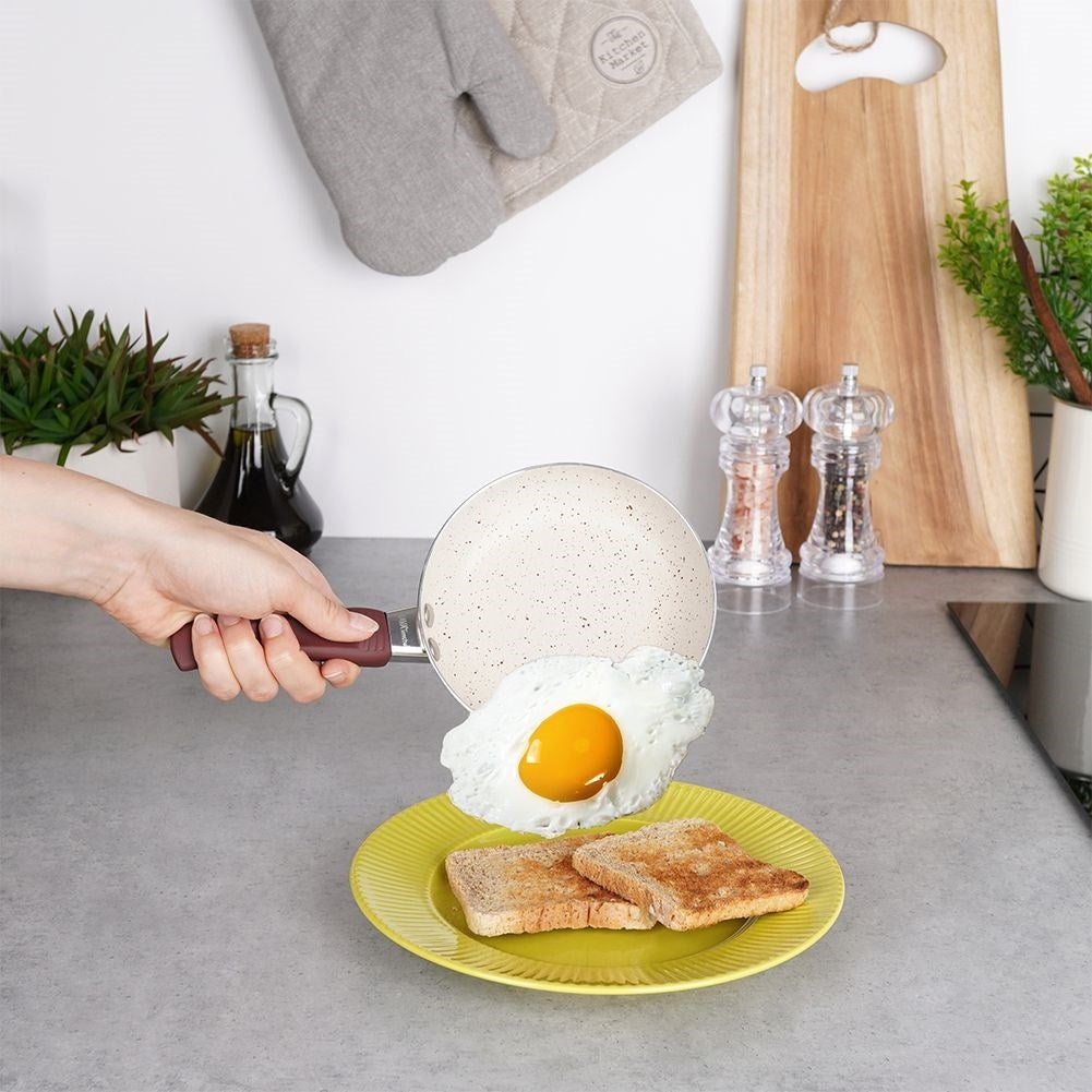 Small 14 cm frying pan with triple layer granite coating