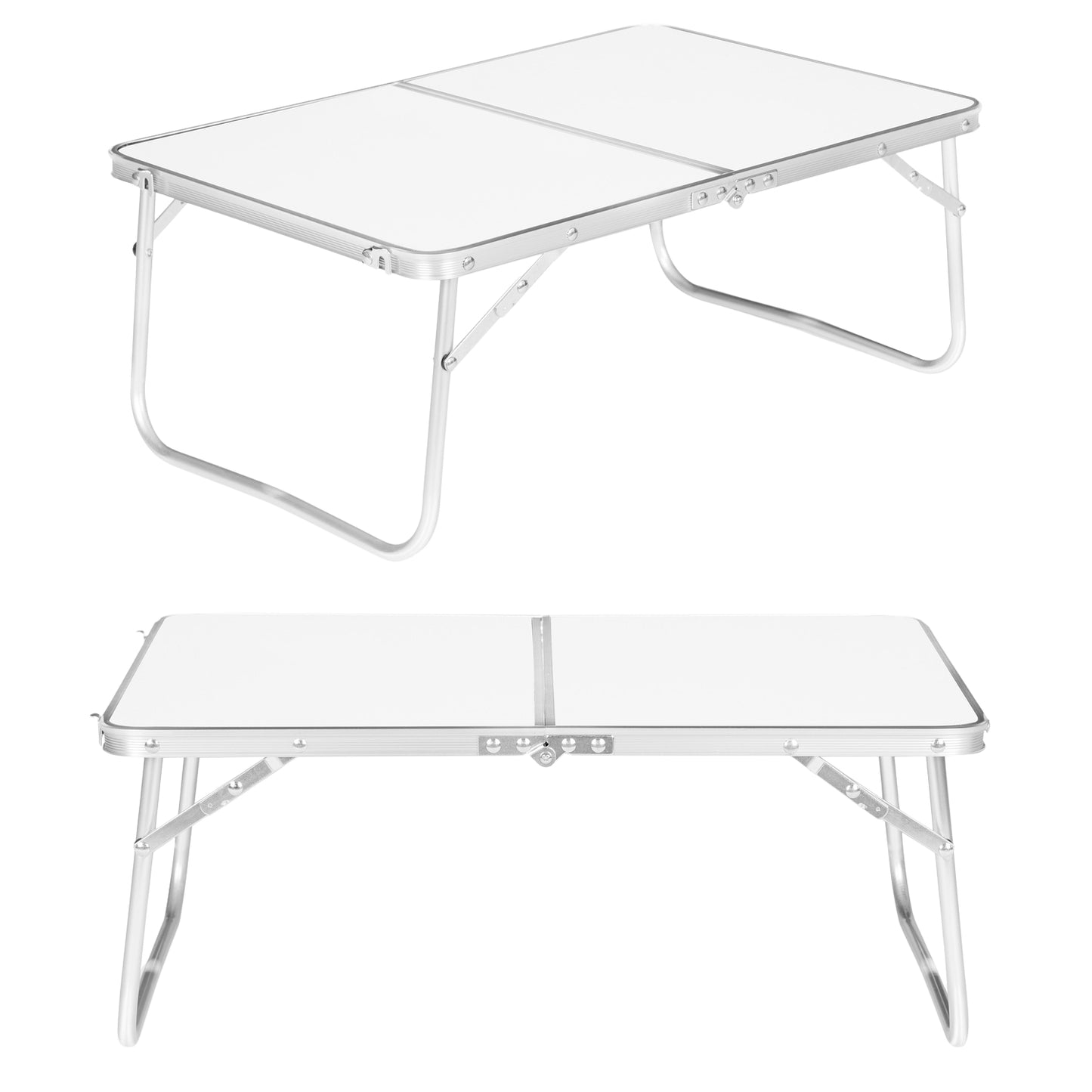 Small Camping Picnic Table Folding 60x40 cm White MultiGarden