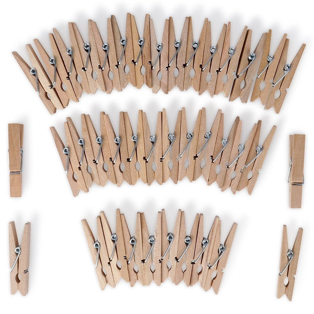 Small clips 4.5 cm in pine for photos and postcards