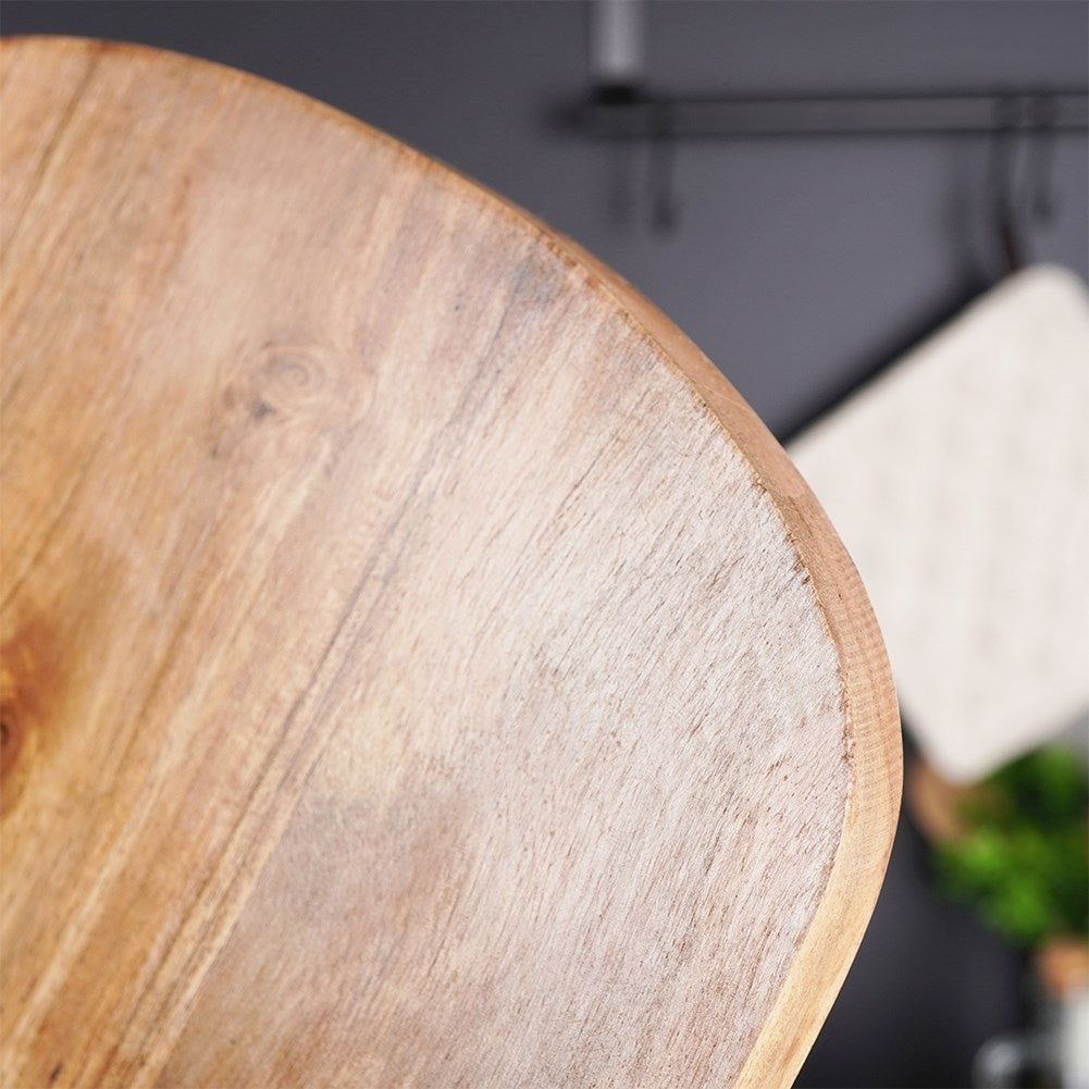 Small cutting board in acacia wood with handle for serving