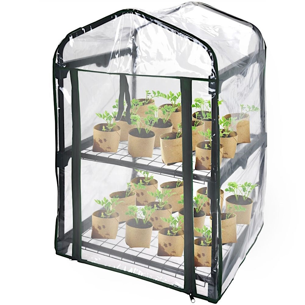 Small greenhouse for flowers, herbs and vegetables - protects plants